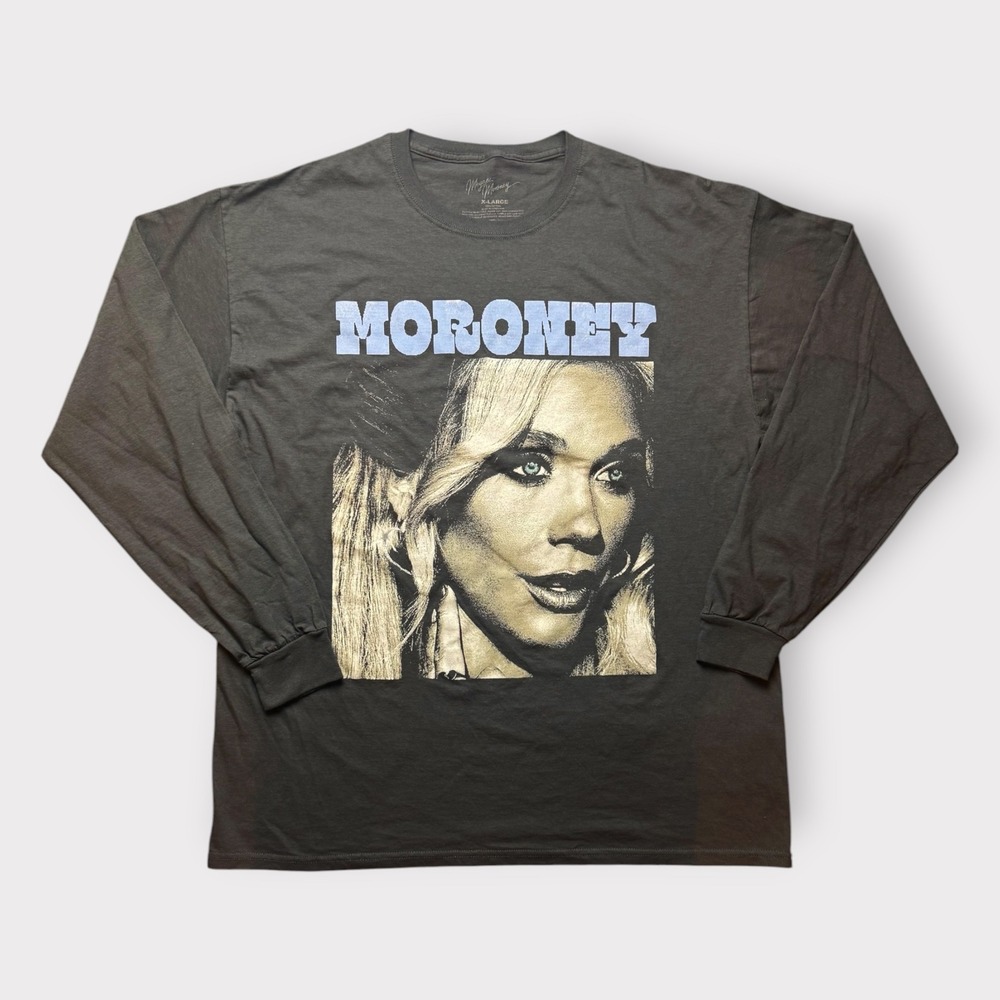 Megan Moroney Graphic Long Sleeve T-Shirt‎ Charcoal Gray Country Music XL
